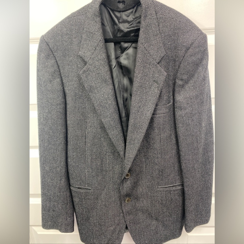 VTG Yves Saint Laurent Wool Blazer Mens Black  Made in France See Photo Measure
